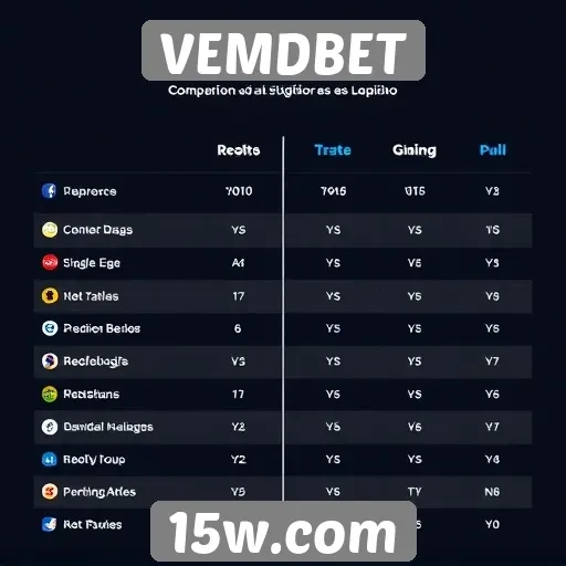 Comparativo de VEMDBET com outras plataformas de apostas